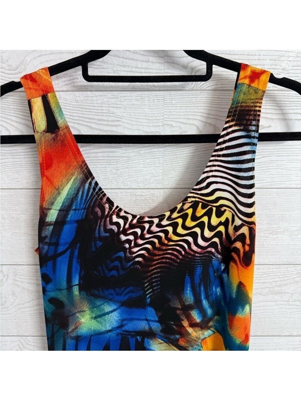 Sophie A Women’s Multi-Colored Tank Midi Dress. Size M - Picture 3 of 6